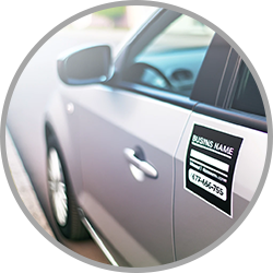 custom car magnet with business information
